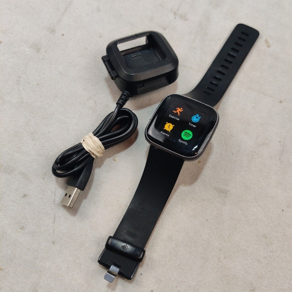Fitbit Versa 2 Health & Fitness Smartwatch (FB507BKBK) EXCELLENT Exercise